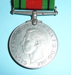 WW2 Great Britain Issue Full Size Original Defence Medal, 1939-1945