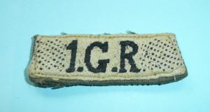 WW2 - 1GR Woven Shoulder Title - 1st Gurkha Rifles
