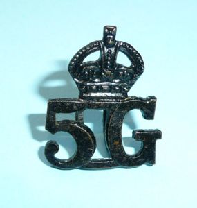5th RGR Royal Gurkha Rifles (Frontier Force) Blackened Brass Shoulder …
