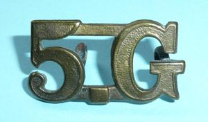 WW1 - 5G 5th Gurkha Rifles (Frontier Force) Brass Shoulder …