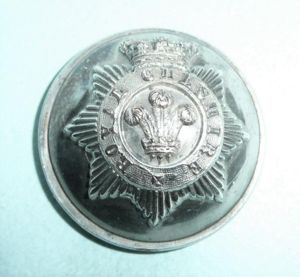 Royal Cheshire Militia Officers Silver Plated Large Pattern Button