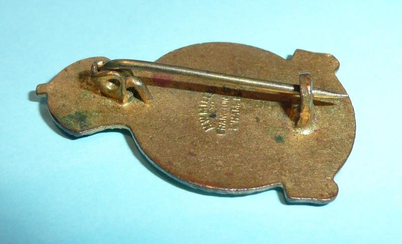 WW2 Royal Air Force (RAF) No 1 Parachute Training School Gilt and Enamel Lapel Pin Badge Brooch, Kings Crown - Miller — image 3