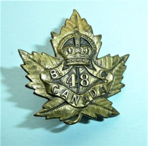 WW1 Canada - 48th Infantry Battalion (British Columbia) CEF Canadian …