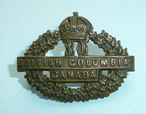 WW1 Canada 30th Infantry Battalion (British Columbia) CEF Canadian Expeditionary …