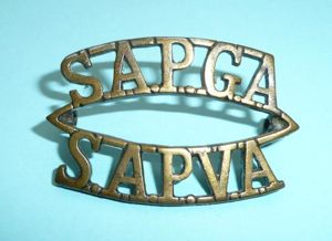 SAPGA / SAPVA South African Permanent Garrison Artillery Brass One …