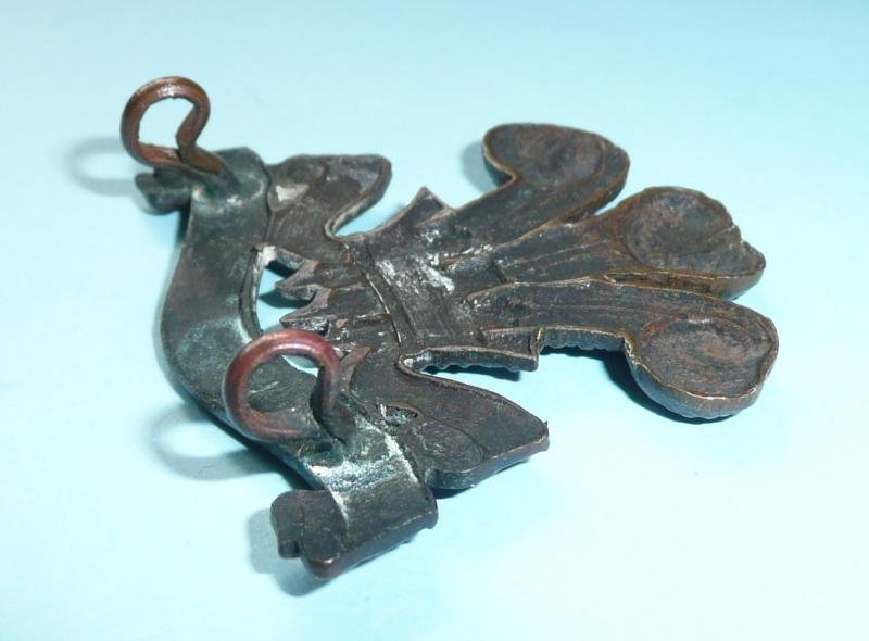 The 10th Royal Hussars (Prince of Wales's Own) Officer's OSD Full Size Bronze Cap Badge — image 3