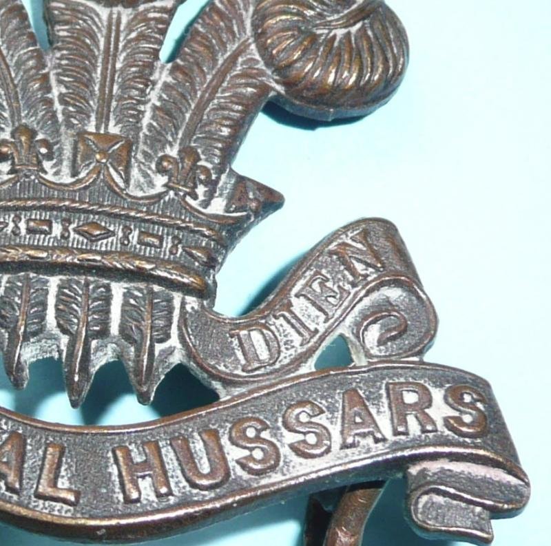 The 10th Royal Hussars (Prince of Wales's Own) Officer's OSD Full Size Bronze Cap Badge — image 5