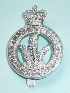 Westmoreland and Cumberland Yeomanry Silver Anodised Aluminium Cap Badge - …