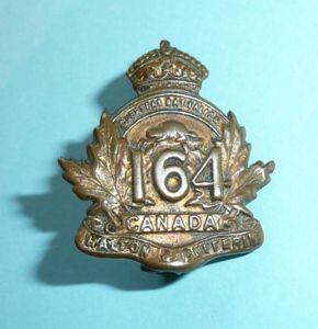 WW1 Canada - 164th CEF Halton & Dufferin Infantry Battalion …