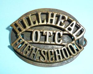 Hillhead High School (Glasgow, Scotland) OTC One Piece Brass Shoulder …