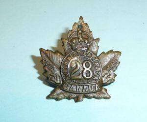 WW1 Canada - 28th (North West) Overseas Battalion Canadian Expeditionary …