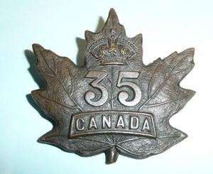WW1 Canada - 35th (Toronto) Overseas Battalion Canadian Expeditionary Force …