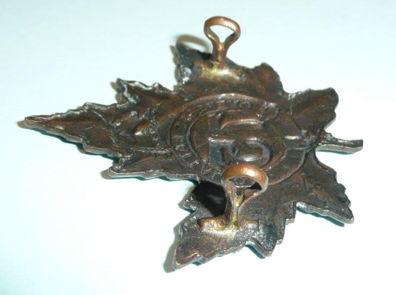 WW1 Canada - 75th Infantry Overseas Battalion (Toronto / Mississauga) Canadian Expeditionary Force (CEF) Browning Copper Cap Badge — image 3