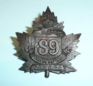WW1 Canada - 89th (Alberta) Overseas Battalion Canadian Expeditionary Force …