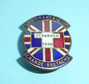 WW2 Home Front - Franco-British Liasion Committee lapel badge - …