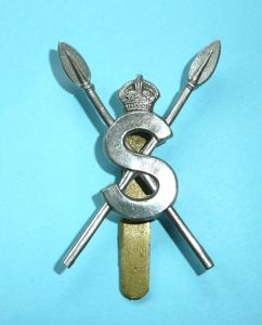 African Somaliland Scouts White Metal Cap Badge, King's Crown - …