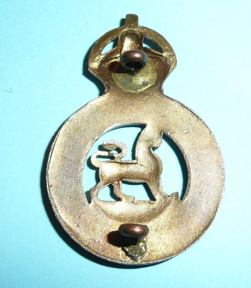 South African Constabulary Edwardian Gilding Metal Helmet and Cap Badge, Voided, Kings Crown — image 2