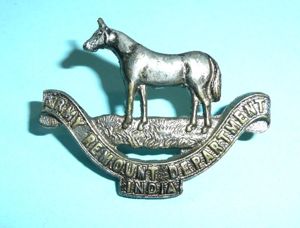 British India - Army Remount Department Officers Die Cast Silver …
