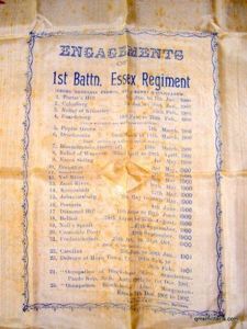 Boer War Souvenir 1st Battalion Essex Regiment - Large Silk …