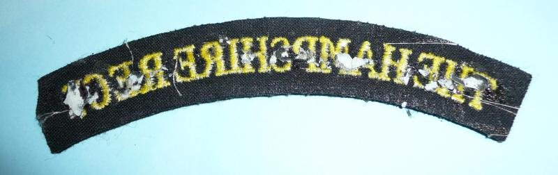 The Hampshire Regiment Embroidered Cloth Shoulder Title — image 3