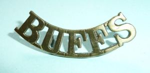 Buffs ((Royal East Kent Regiment) Other Ranks Brass Shoulder Title