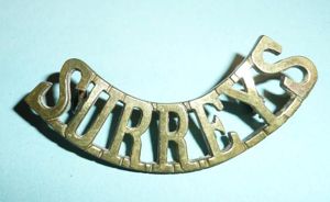 Pre WW1 Surreys (2nd Battalion East Surrey Regiment) Brass Shoulder …