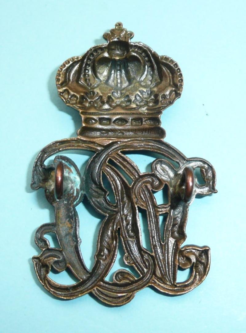 QVC / Victorian VRI Monogram Bronze Indian Staff Corps / Unattached List Cap Badge — image 3