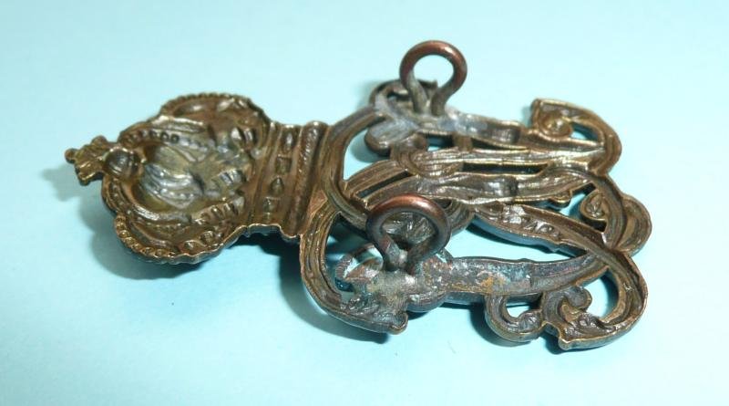 QVC / Victorian VRI Monogram Bronze Indian Staff Corps / Unattached List Cap Badge — image 4