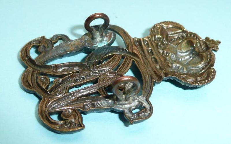 QVC / Victorian VRI Monogram Bronze Indian Staff Corps / Unattached List Cap Badge — image 5