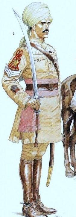 WW1 Indian Princely State Forces (Jodhpur) - The Maharaja of Jodhpur 1st & 2nd Lancers Large Cast Brass NCO's Arm Badge - Battle Honour - Marwar — image 5