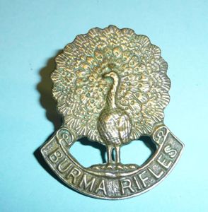 British India - Burma Rifles Brass Cap Badge (of Gurkha …