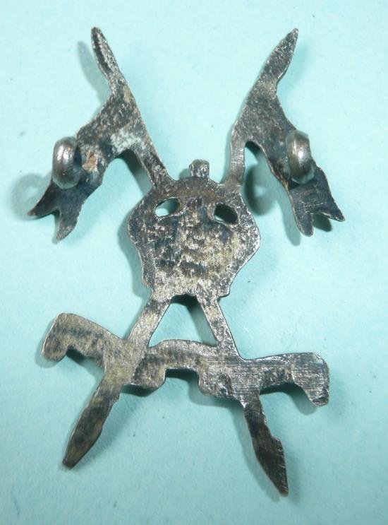 Indian Army - 7th Light Cavalry White Metal Cap Badge — image 2