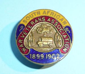 South African (SA) Boer War Veterans Enamel and Gilt Lapel …