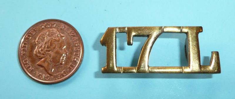 17 Lancers (Duke of Cambridge's Own) Brass Shoulder Title — image 2