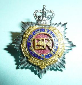 Royal Army Service Corps (RASC) Officers Gilt, Enamel & Chrome …