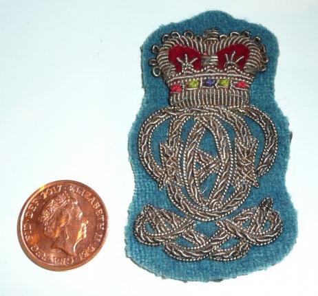 QOH (Queens Own Hussars) NCOs Bullion Arm Badge QEII Pattern Crown — image 2
