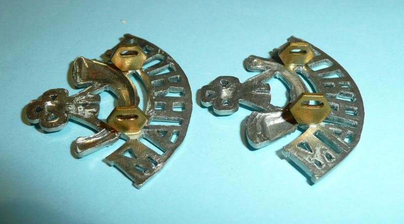 Durham Light Infantry (DLI) Pair of White Metal Other Ranks Shoulder Titles — image 4