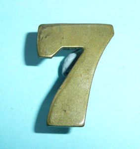 Brass Numeral '7' - Possibly Part of an early 7th …