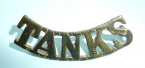 WW1 Tanks Brass Shoulder Title