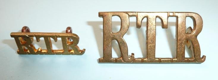 RTR Royal Tank Regiment Large Pattern Other Ranks Brass Shoulder Title — image 5