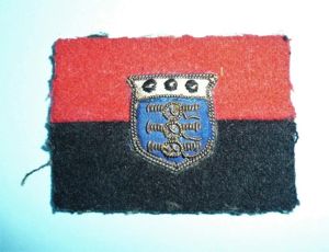 WW2 War Office Bullion and colour threads on Felt cloth …