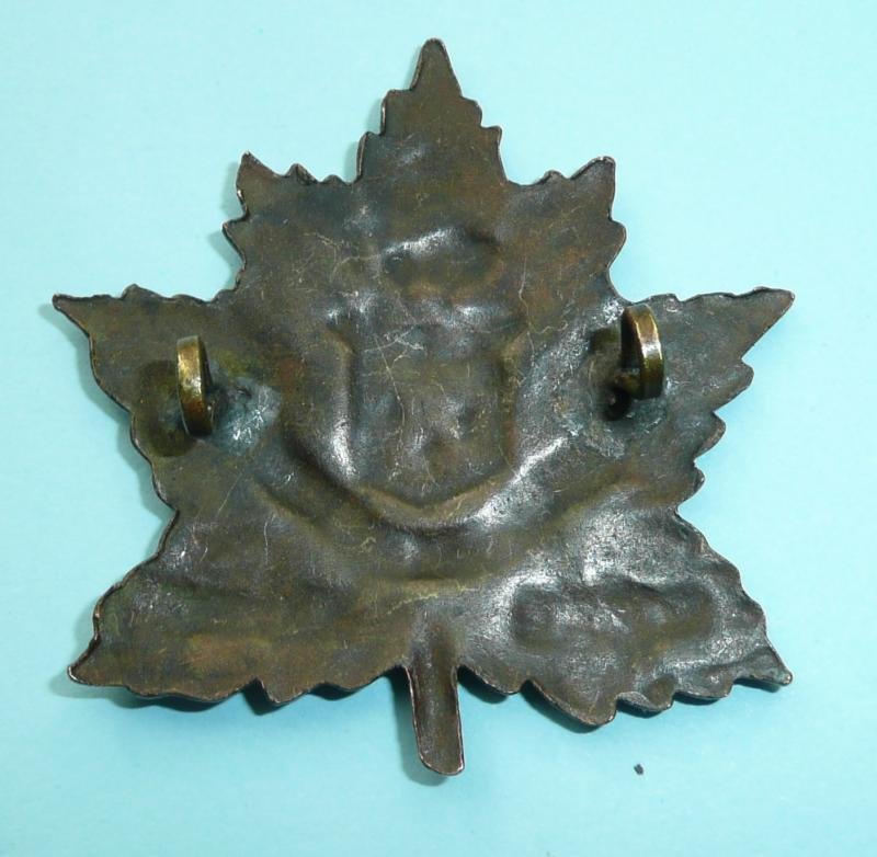 WW1 Canada - 27th Battalion (City of Winnipeg) Canadian Expeditionary Force (CEF) Bronze Cap Badge — image 2