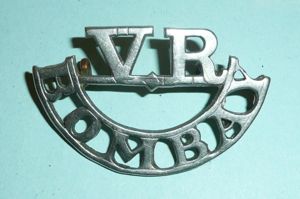 Indian Army - VR / Bombay White Metal Shoulder Title …