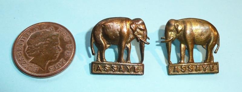 WW2 Indian Army - 1st Punjab Regiment  Officer's Pair of Facing Collar Badges — image 2