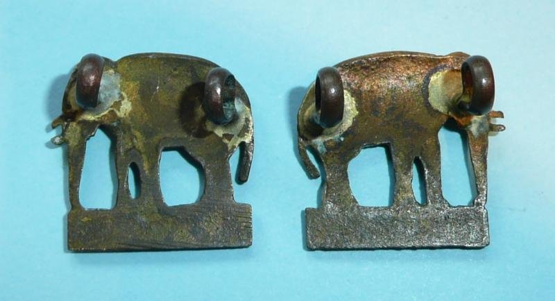 WW2 Indian Army - 1st Punjab Regiment  Officer's Pair of Facing Collar Badges — image 3