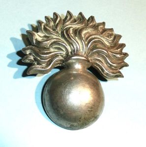 Victorian White Metal British Volunteer Artillery Forage Cap Badge - …