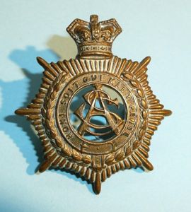 QVC Army Service Corps (ASC) Other Ranks Gilding Metal Cap …