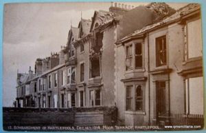 WW1 Bombardment of the Hartlepools 6th December 1914 Damage to …