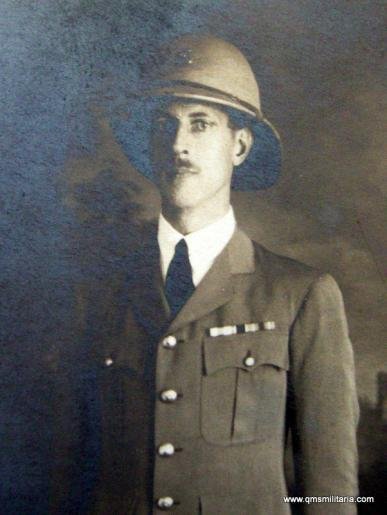 Original postcard - unidentified Naval Officer in sun helmet — image 3