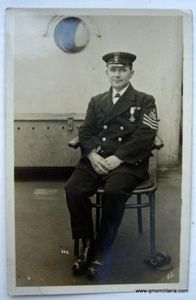Post WW1 Postcard of Petty Officer of the Royal Navy …